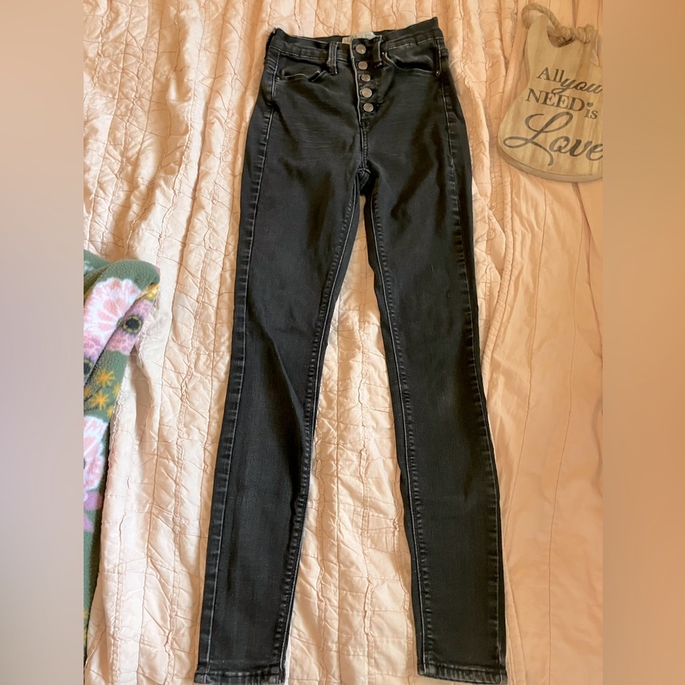 Black High Rise Jeggings